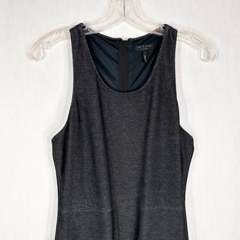 Rag and Bone  Size 6 Enigma Dress Fit n Flare Drop Waist Black Mini Sleeveless 1470