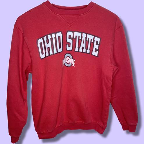 Ohio State University Red Crewneck Sweater Official Merchandise