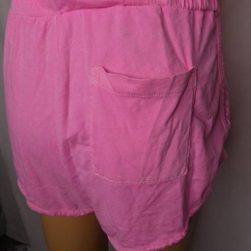 N: Philanthropy Pink Powder Romper Keyhole Shorts Tie Waist