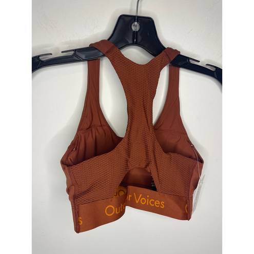 Outdoor Voices  Women's Size XXS Sports Bra Rust Orange Activewear Racerback NWT