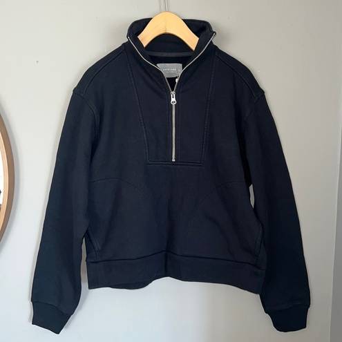 Everlane The Track Black Half-Zip Size XS