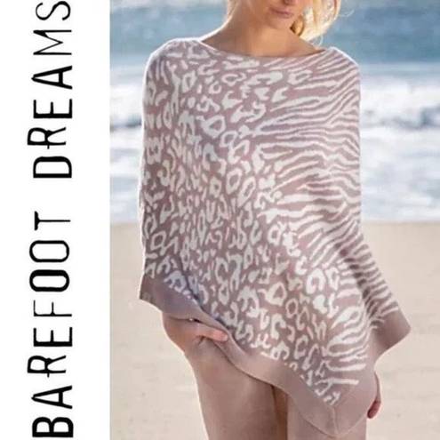 Barefoot Dreams ✨ CozyChic Ultra Lite Ocean Breeze Poncho Rose Animal Print✨