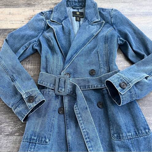 House of Harlow NWOT  Denim Trench Coat Size Small