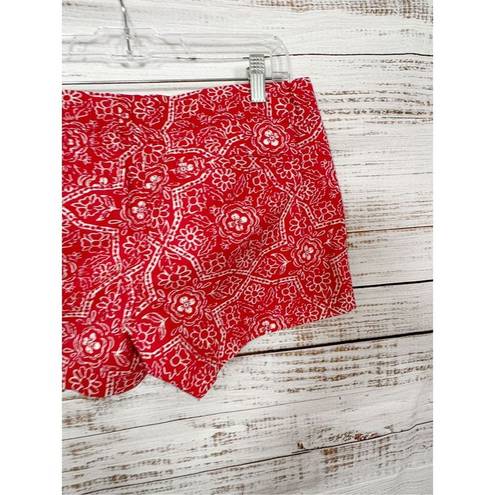 Old Navy  Women's Floral Print Flat Front Stretch Preppy Chino Shorts Pink Size 4