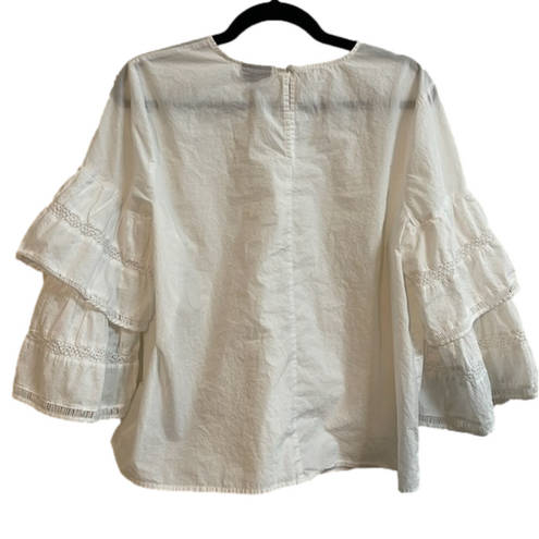 Who What Wear Poplin White Boho Blouse Size XL