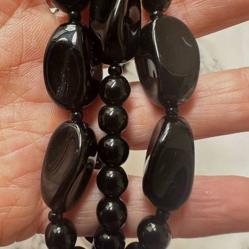 Onyx Long black  necklace