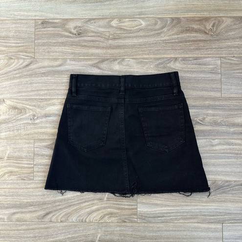 Brandy Melville  Black Denim Miniskirt