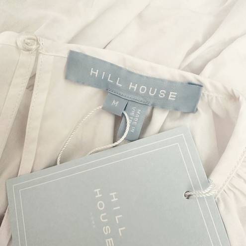 Hill House  The Francesca Tunic Top White Cotton Light Weight Hi Lo Hem