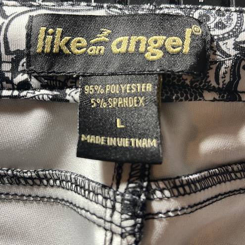 Like an angel  Black White Skinny Pants Size Large EUC #0579