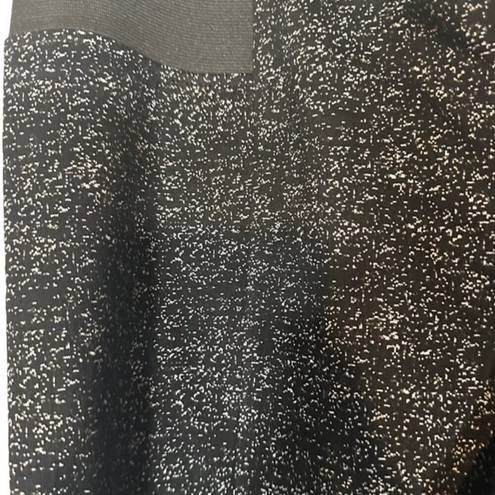 Krass&co NY &  Black Silver Speckled Dressy Ankle Stretch Leggings Women Sz L