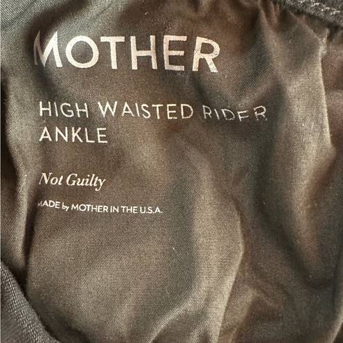MOTHER Denim Mother Jeans High Waisted Rider Ankle Not Guilty in Black Denim Women’s Size 34