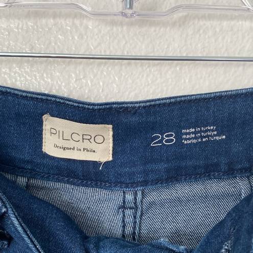 Pilcro  Anthropologie 28 The Skipper Dark Wash Crop Jeans