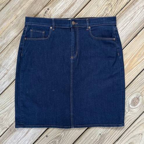 The Loft  Outlet Dark Wash Denim Jean Mini Skirt Size 12