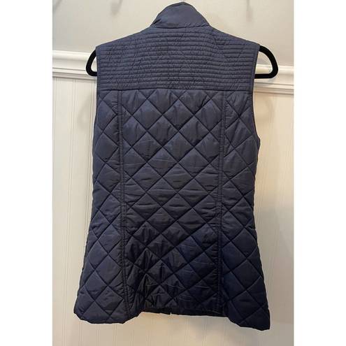 Banana Republic Women's  Navy Blue Quilted Full Zip-Up Field Vest Size Small Prep