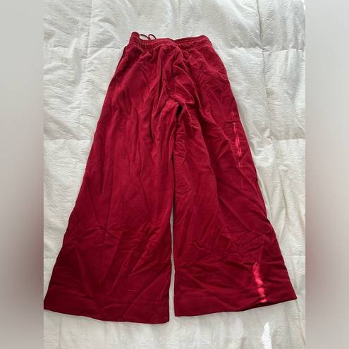 Nike Wide leg  red sweatpants