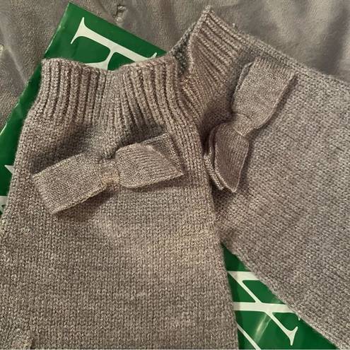 J.Crew  Factory Bow tech gloves Grey OS NWT