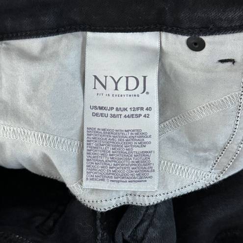 NYDJ  Jeans Womens 8 Extra Long Black Marilyn Straight Lift X Tuck Neutral Casual