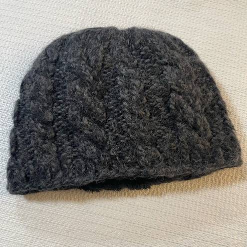 The North Face  Charcoal Gray Knit Beanie Hat One Size Unisex Wool Blend