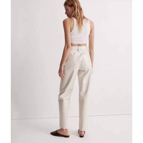 Madewell NEW  The Perfect Vintage Straight Pant Faux Leather Linen