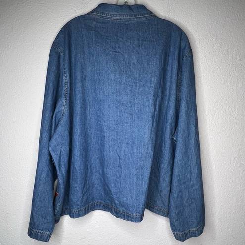 Carolina Blues Vintage  Denim Christmas Jacket