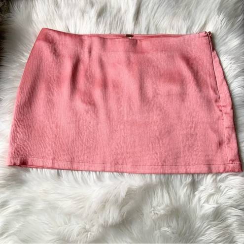Free People Mini All the Way Skirt Pink Short Skirt Size 12 NWOT Large