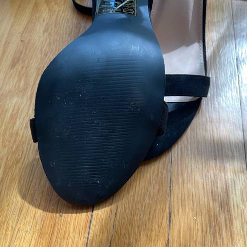 Boohoo Never Worn  Black Stiletto Barely There Two Part Heel