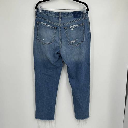 Abercrombie & Fitch  Distressed Annie High Rise Girlfriend Jeans Size 10 / 30