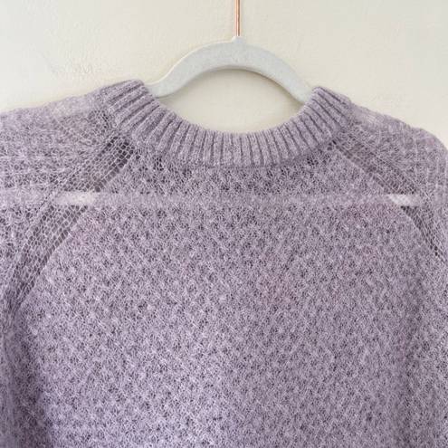 Everlane The Alpaca Merino Wool Blend Relaxed Knit Crewneck Sweater Pearl Grey