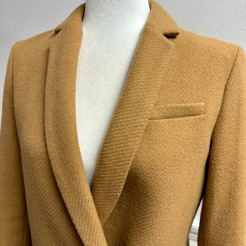 Banana Republic Double Breasted Wool Blend Button Closure Coat Camel Tan Brown 6