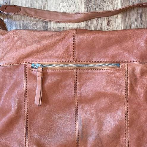 Chocolat Blu  Brown Convertible Leather Hobo Shoulder Bag EUC Pockets