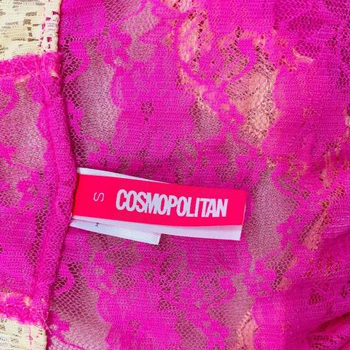 Cosmopolitan  Sexy Lingerie Chemise Bubble Gum Pink Lace Small