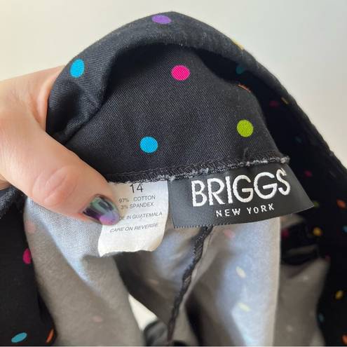 Briggs New York Vintage 90s  Black Colorful Polkadot Skort 14