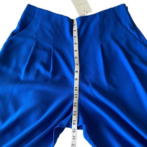 Ted Baker  Zettah Pleated Wide Leg Cropped Blue Culotte Pants Size 8