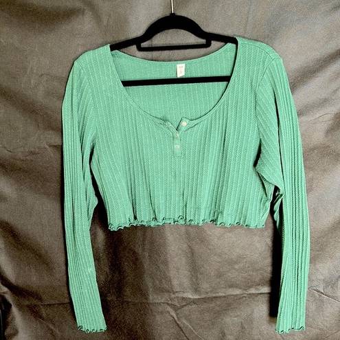 BP | Green Knit Crop Top