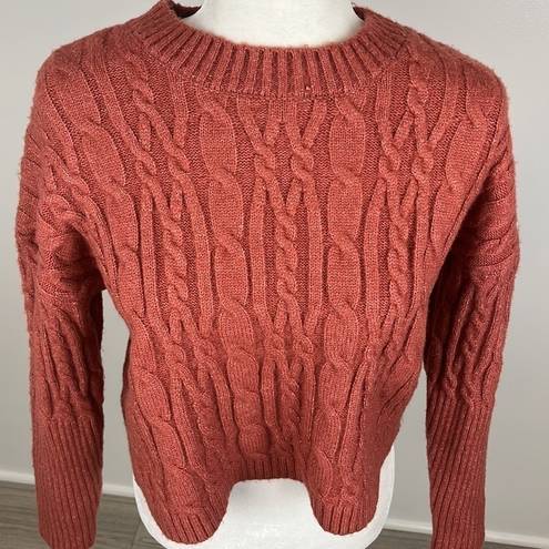 The Moon  & Madison Cable Knit Cropped Sweater Size XS