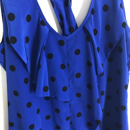 Yoana Baraschi  Polka Dot Ruffle Tank Top Small