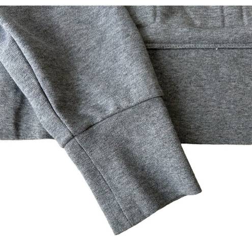 Nike  Sweatshirt Women Small Gray Pull Over Crew Neck Sweater Embossed Crop Top