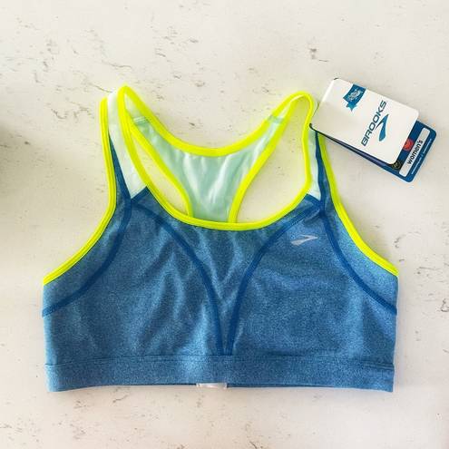 Brooks  Heather Neptune and Seafoam Versatile Running Sports Bra Size L NWT