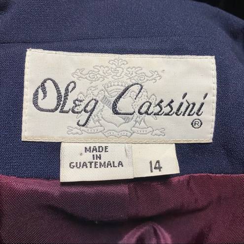 Oleg Cassini  vintage 1990s polyester blazer 14