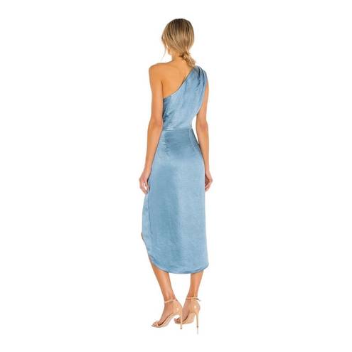 Elliatt  Cassini Dress One Shoulder Midi Satin Blue Large