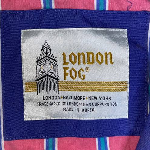 London Fog White And Blue  Jacket Medium