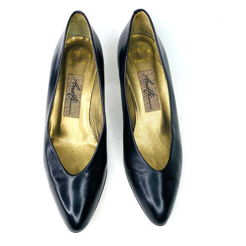 Dahlia Vintage Amalfi Pumps  Black 6.5 Leather Italy