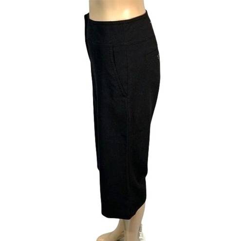 Apt. 9  Womens Maxwell Fit Straight Leg Crop Capri Dress Pants Black Size 4 EUC