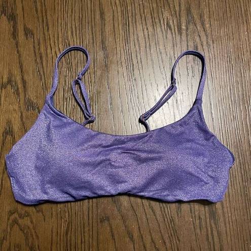 Raisin's  sparkly purple metallic pullover swim top, M, NWOT