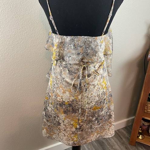 MM Couture  Floral Tiered Thin Strap Dress Size S