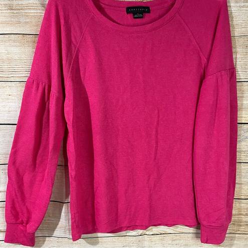 Sanctuary cozy lightweight puff sleeves pink pullover sweater women’s Size Large