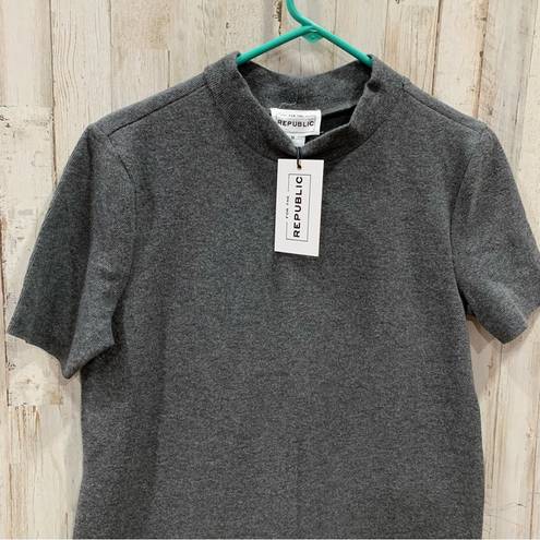 FOR THE REPUBLIC NWT  MOCK GREY MIDI DRESS Sweater