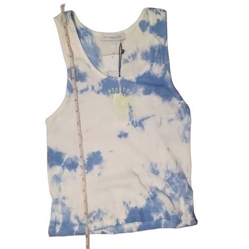 Daydreamer  La Eye Tie Dye Tank In Periwinkle Cloud Crop Tank L NWT