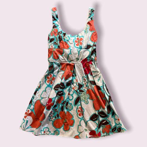 City Triangles Y2K Hawaiian floral print empire waist sundress