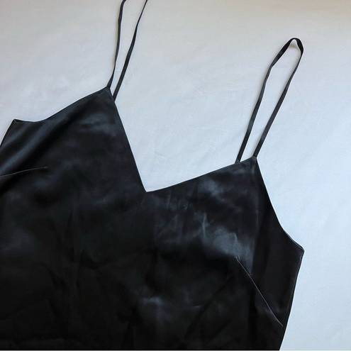 Michelle Mason  black silk sleeveless mini slip dress